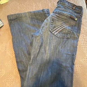 7 For All Mankind Blue Straight Leg Jeans
